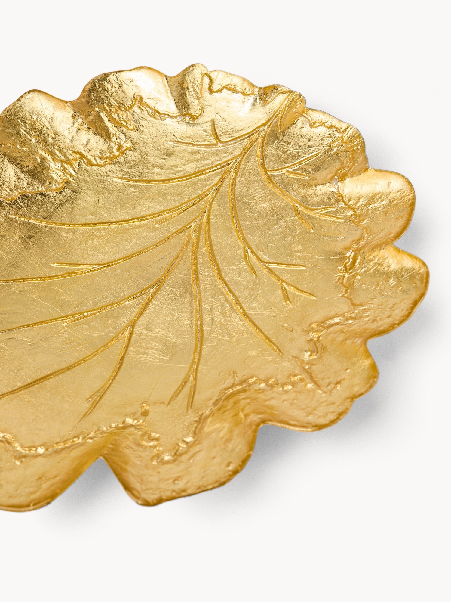 Piatto in vetro a foglia