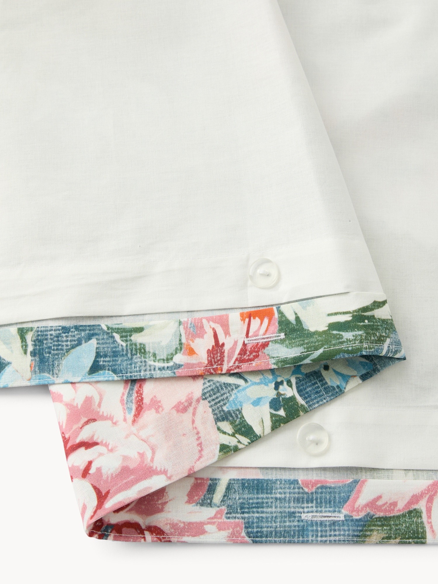 Parure copripiumino in puro cotone fantasia floreale - Prezzo di lancio