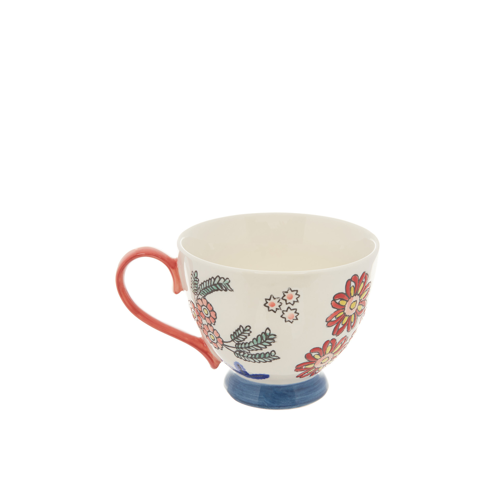Tazza da colazione stoneware dipinta a mano