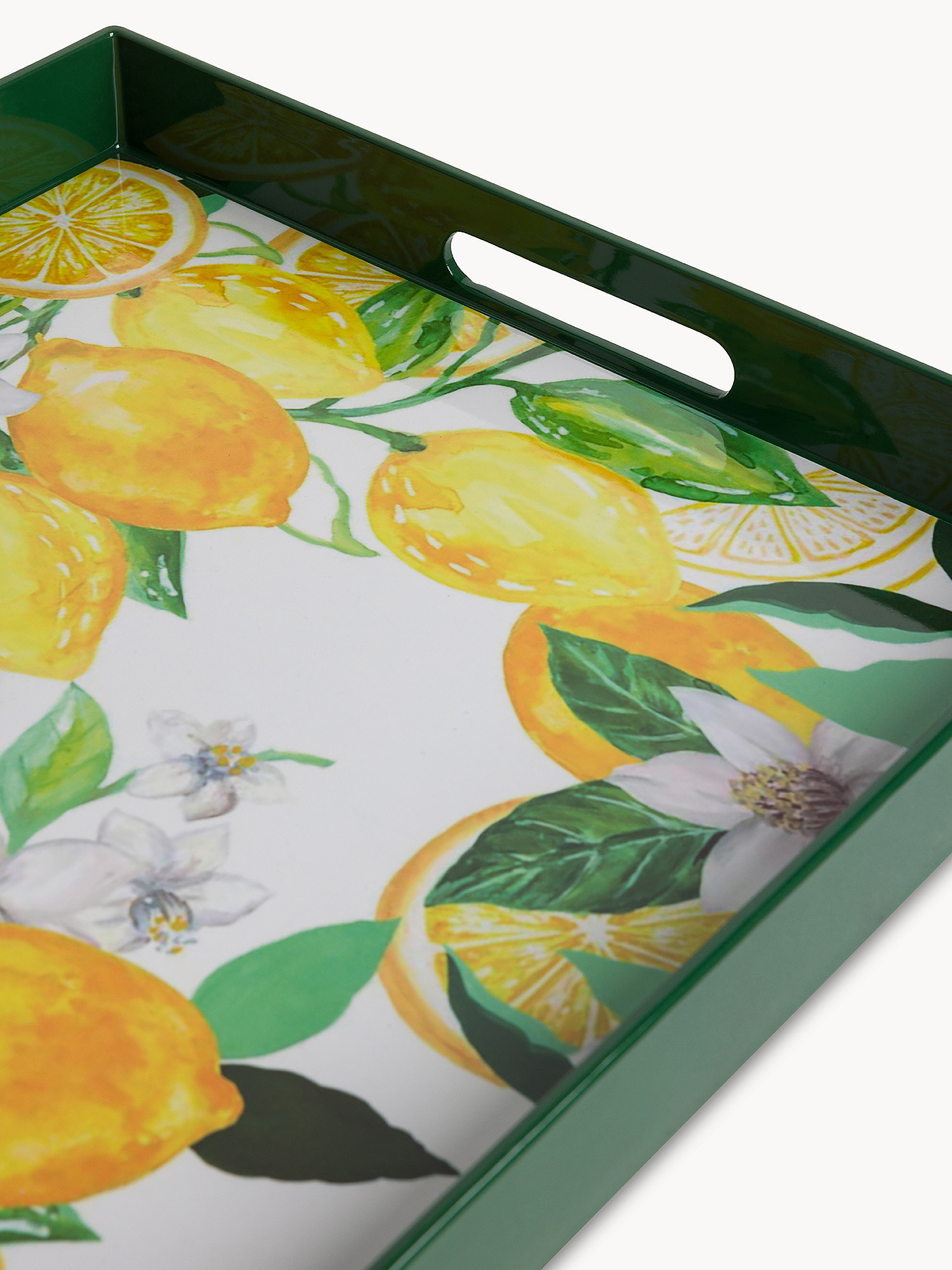 Vassoio in plastica motivo limoni