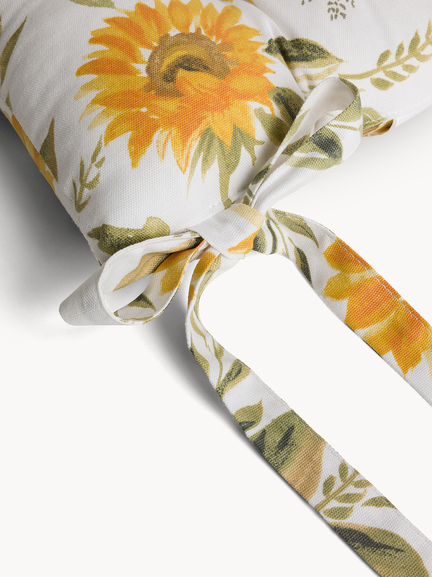 Cuscino da sedia panama di cotone stampa girasoli