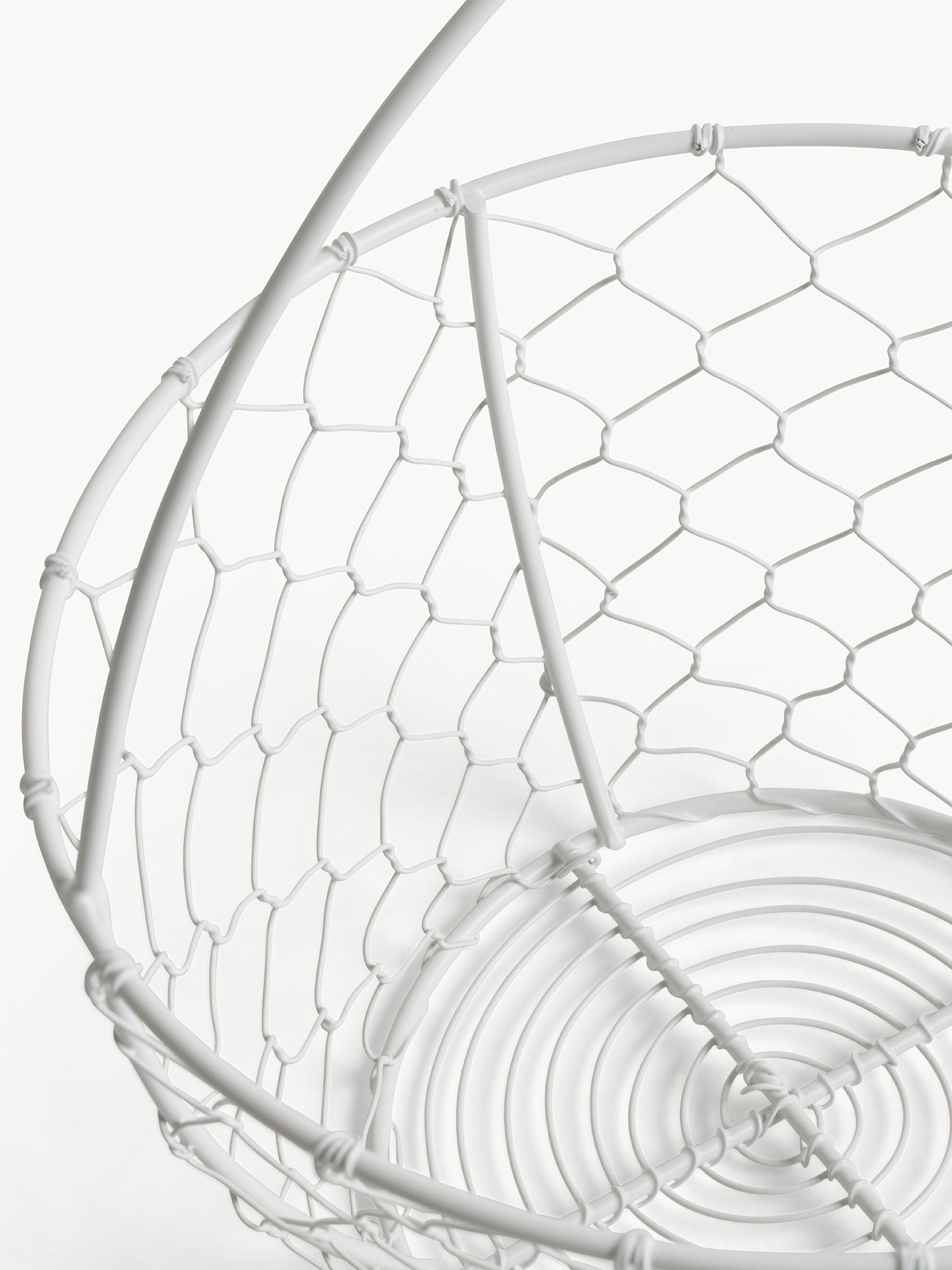 Cestino ferro smaltato a coniglio