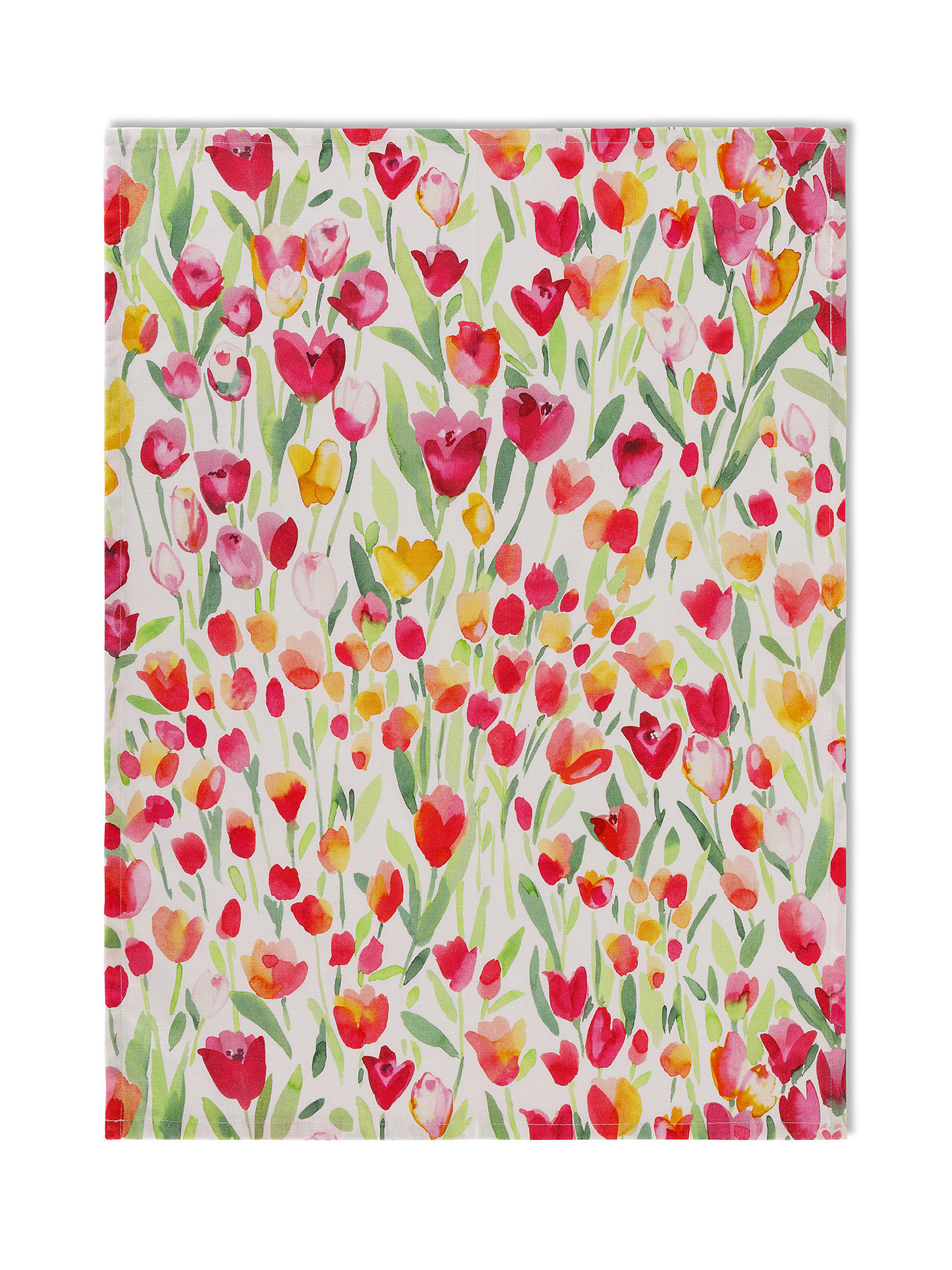 Set 2 strofinacci panama di cotone stampa tulipani