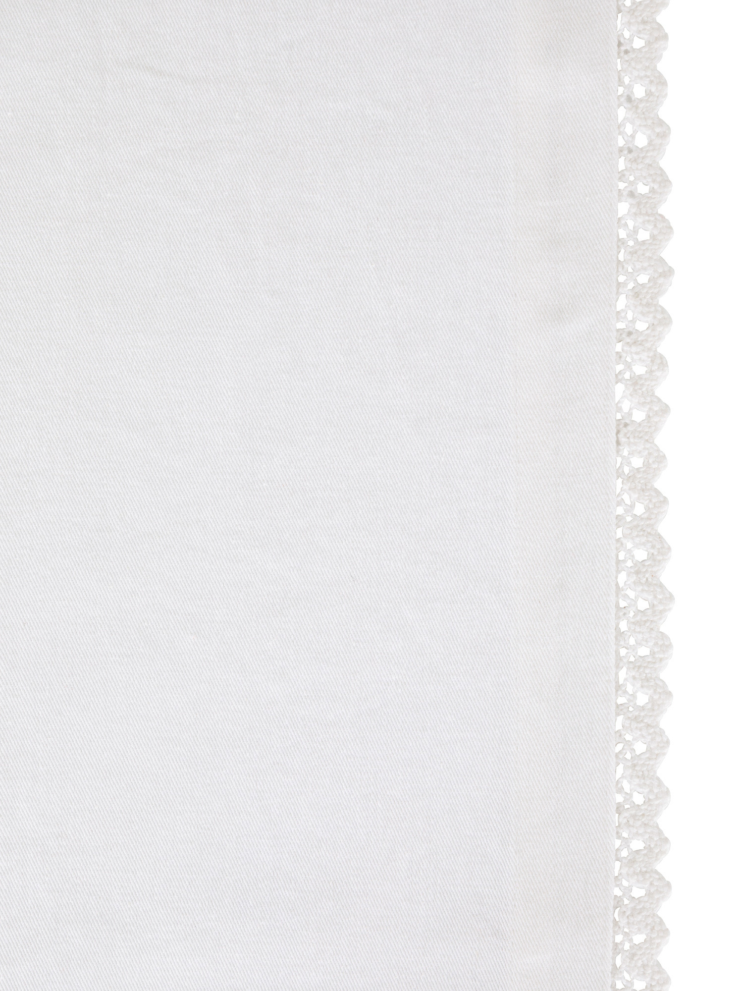 Runner twill di cotone con ricamo