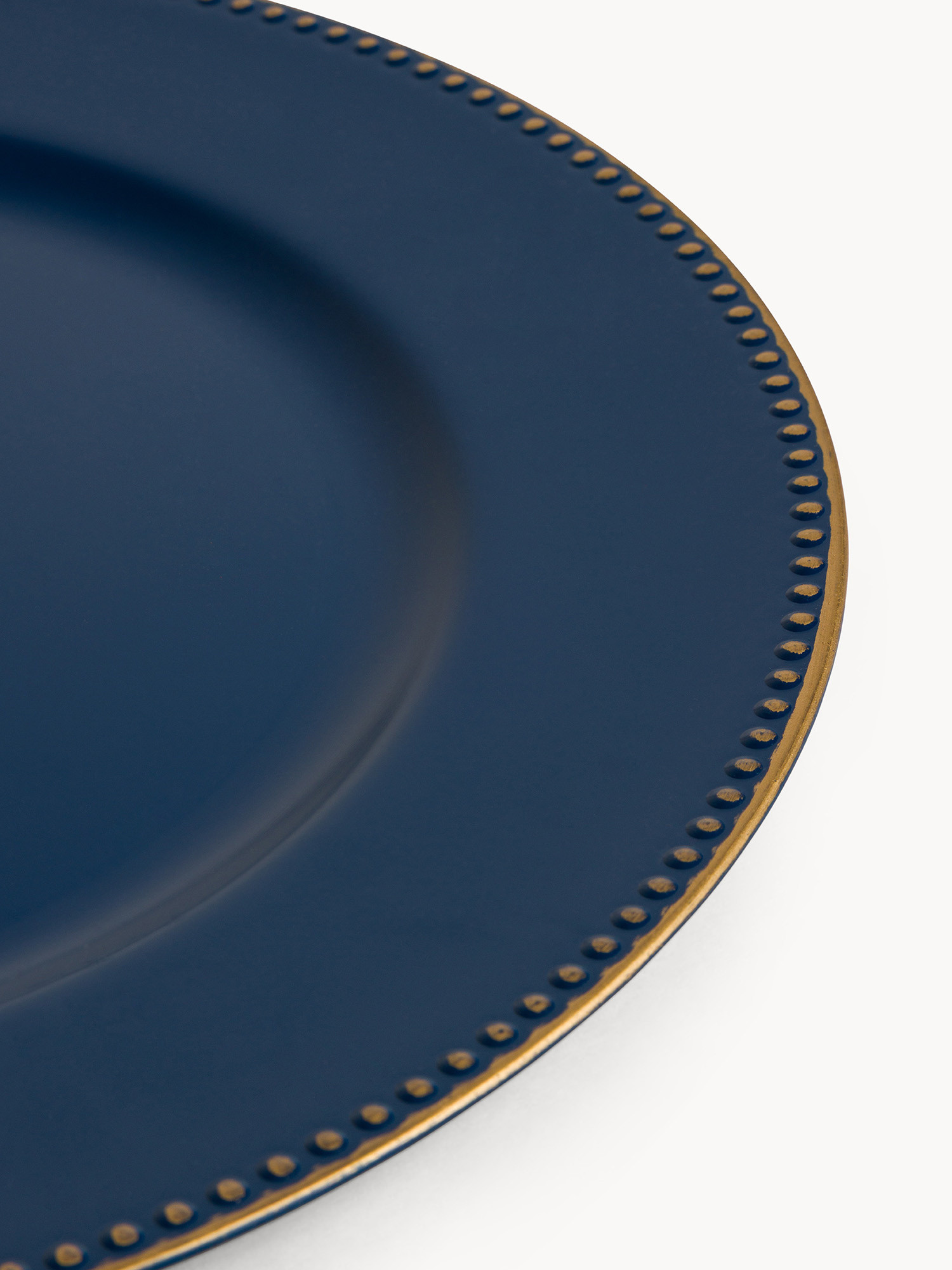 Sottopiatto in plastica con filo oro