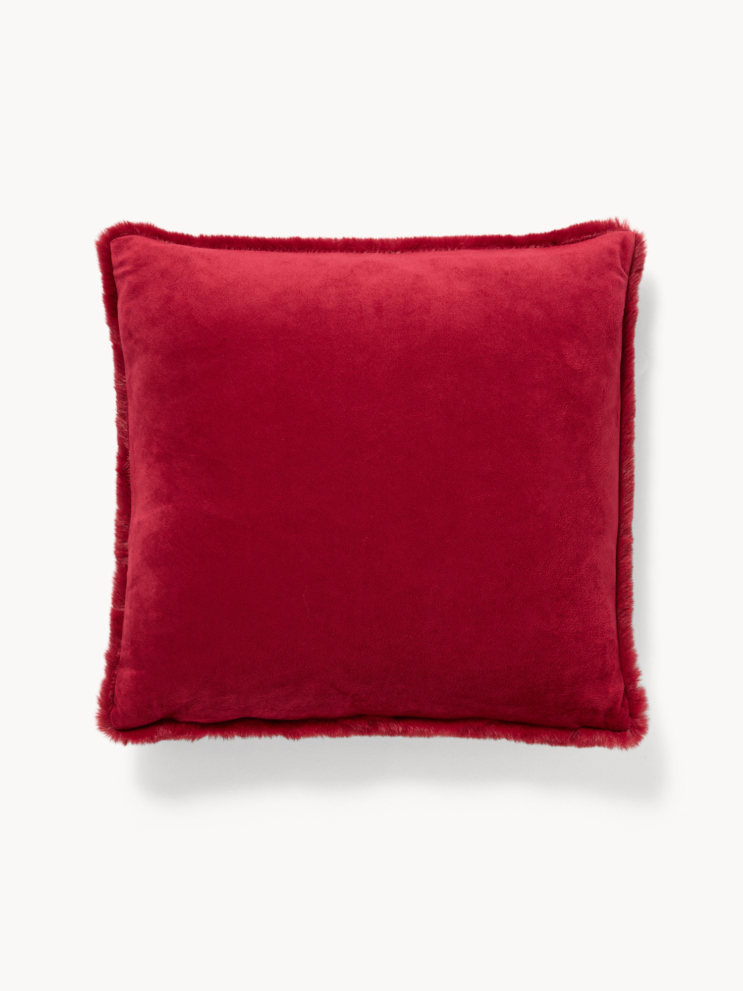 Cuscino effetto pelo tinta unita