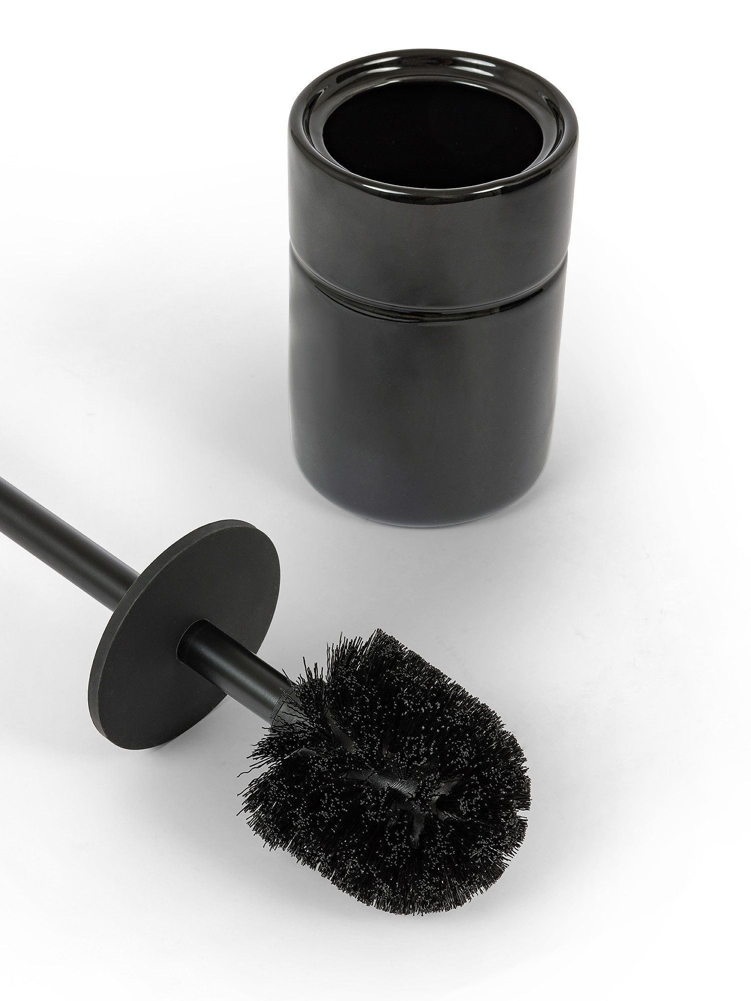 Porta scopino in ceramica lucida