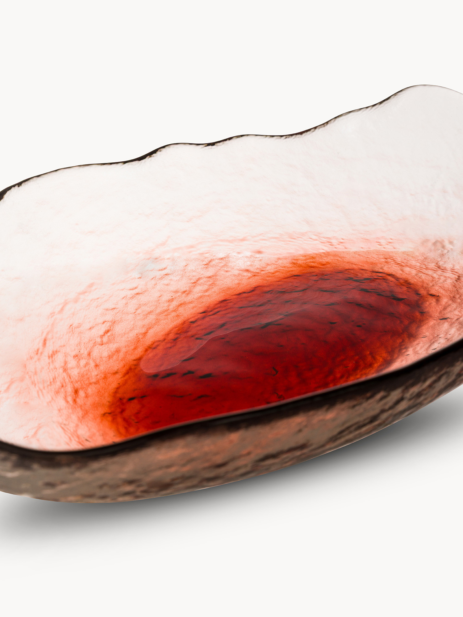 Coppa ovale in vetro