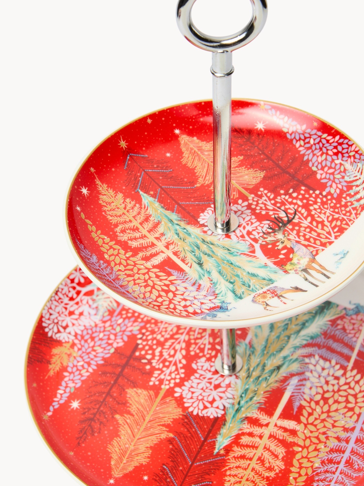 Alzatina 2 piani in new bone china alci vintage