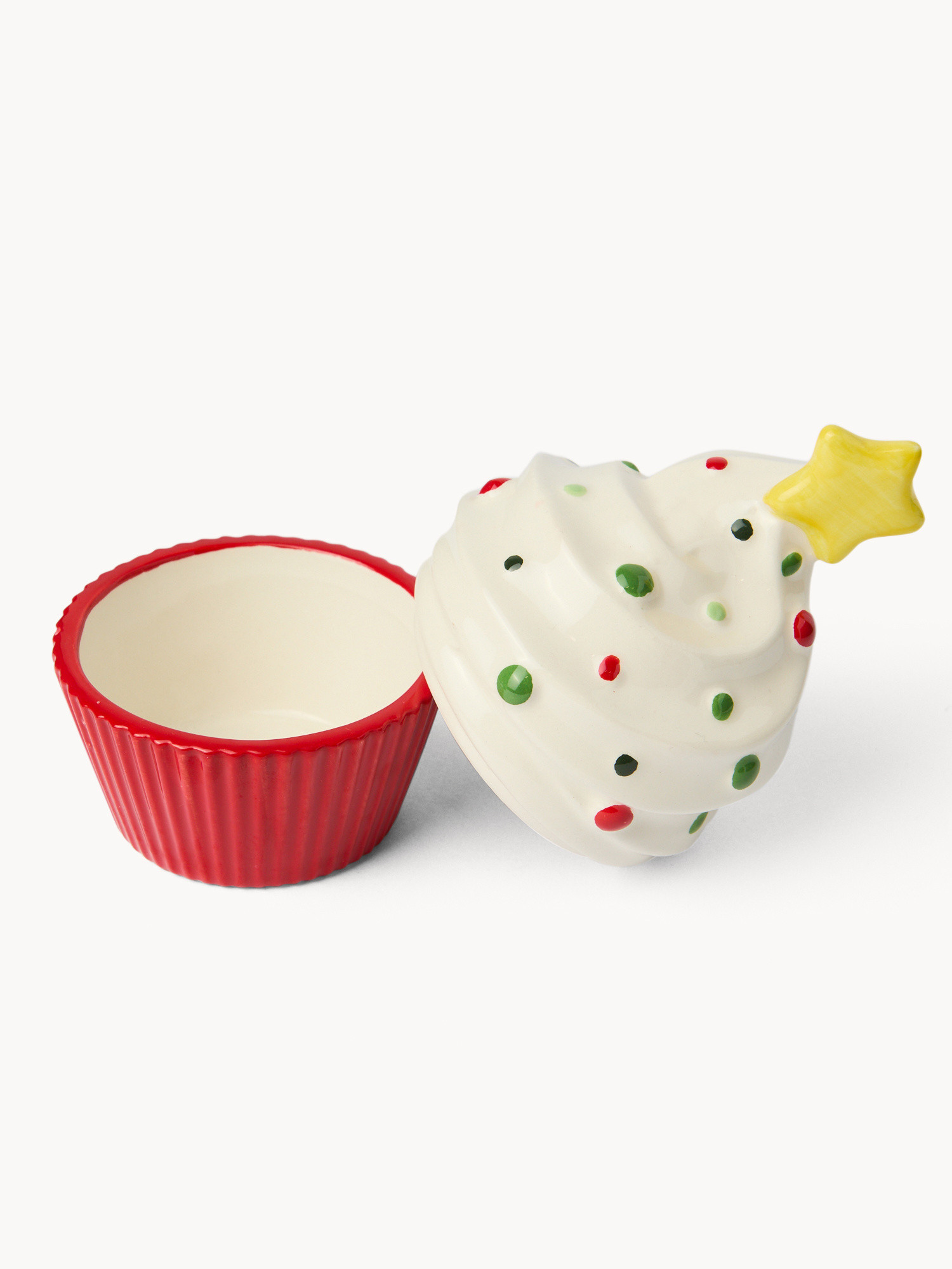 Scatoline in ceramica a forma di cupcake