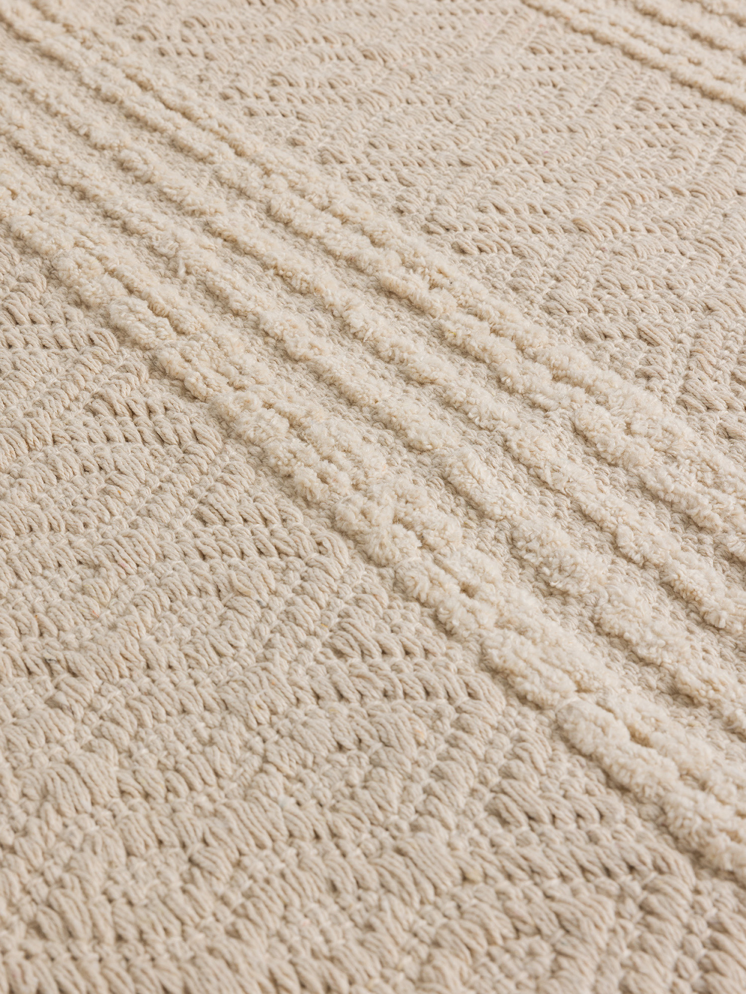 Tappeto rettangolare in ciniglia con motivo geometrico