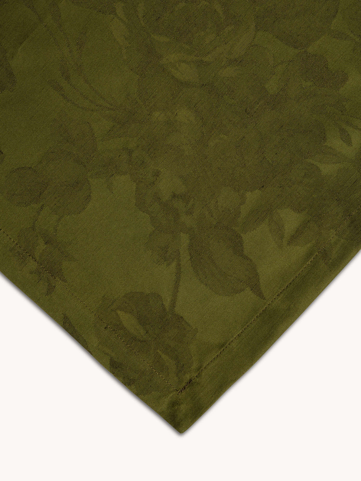 Centrotavola in cotone e lino jacquard motivo floreale