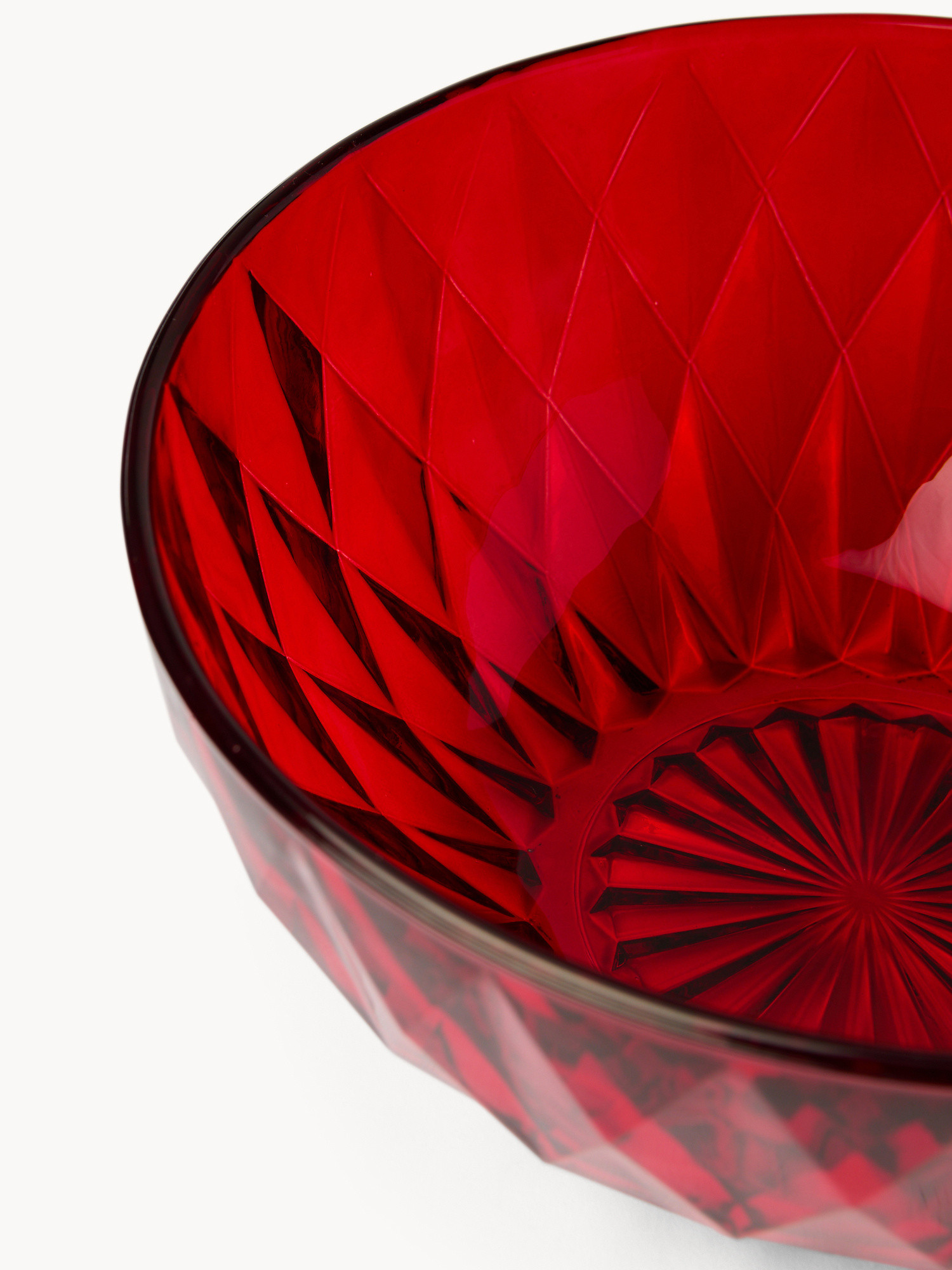 Insalatiera in vetro spruzzato stampato