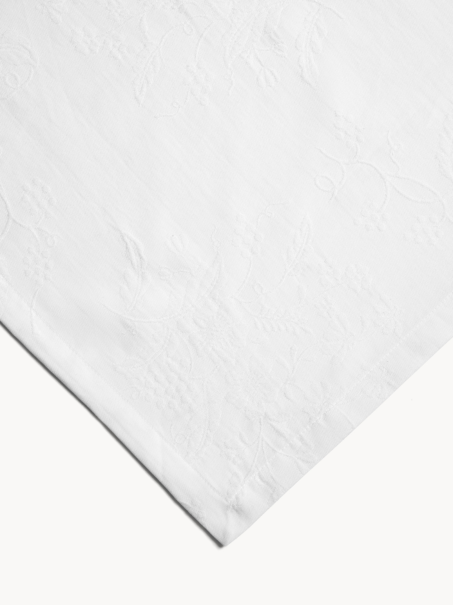 Centrotavola in puro cotone jacquard motivo floreale