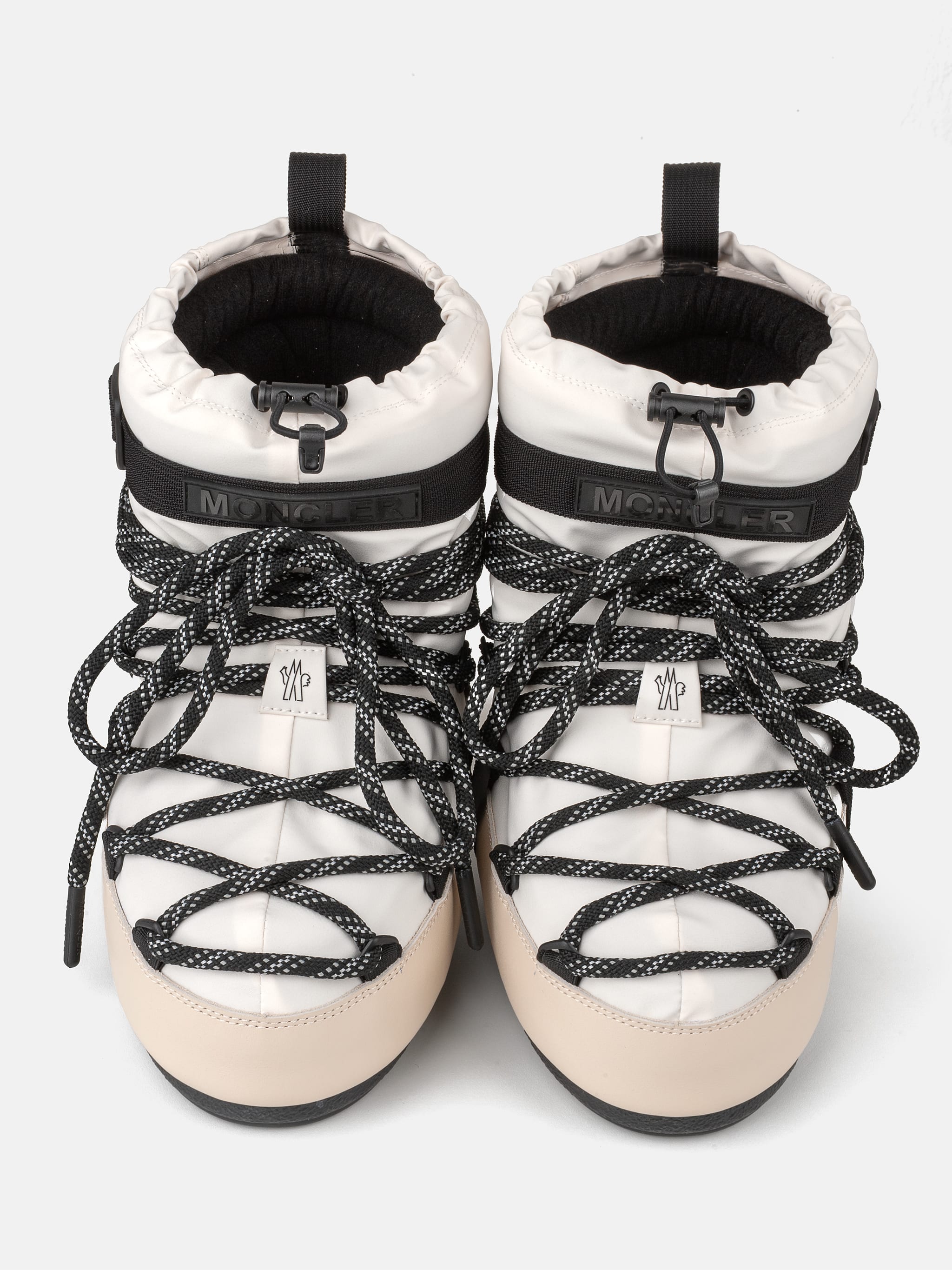 MOON BOOT X MONCLER GRENOBLE ICON LOW WHITE BOOTS