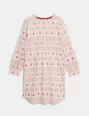 Women'S Fairisle Waffle Family Christmas Nightdress