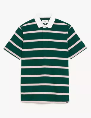 Pure Cotton Striped Rugby Shirt