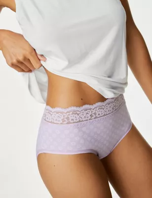 5pk Cotton Rich Printed High Rise Shorts