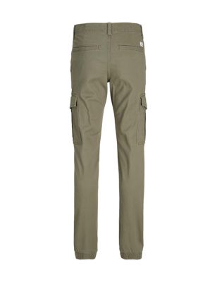 Slim Cotton Rich Cargo Trousers (8-16 Yrs)