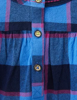 Pure Cotton Checked Top (3-10 Yrs)