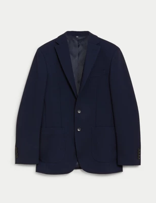 Textured Jersey Jacket With Stretch