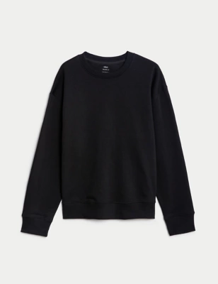 Oversized Cotton Rich Crew Neck Sweatshirt