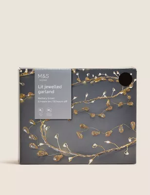 Light Up Wire Jewelled Garland