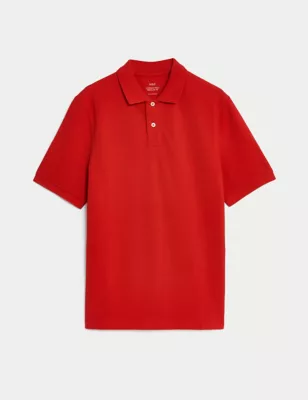 Pure Cotton Pique Polo Shirt