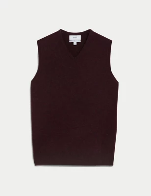 Pure Extra Fine Lambswool Sleeveless Jumper