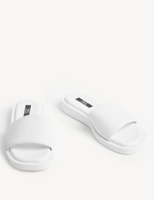 Leather Flat Sliders