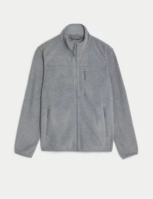 Recycled Fleece Zip Up Funnel Neck Jacket