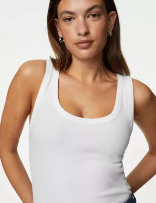 2pk Cotton Rich Ribbed Vests