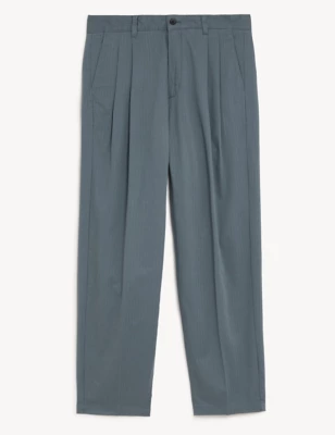 Walton Twin Pleat Herringbone Chinos