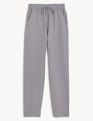 Lyocell Rich Tapered Ankle Grazer Trousers