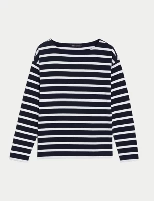 Pure Cotton Striped Top