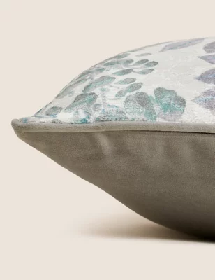 Chenille Floral Embellished Cushion