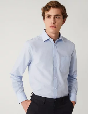 3pk Regular Cotton Blend Long Sleeve Shirts