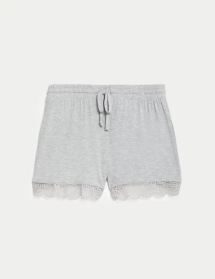 Body Soft&trade; Lace Trim Pyjama Shorts