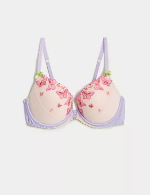 Aurelia Embroidery Wired Push-Up Bra