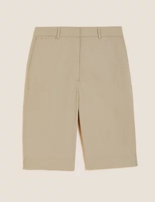 Cotton Rich Knee Length Chino Shorts