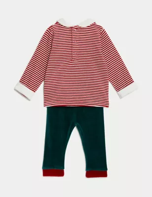 3pc Cotton Rich Christmas Elf Outfit (0-3 Yrs)