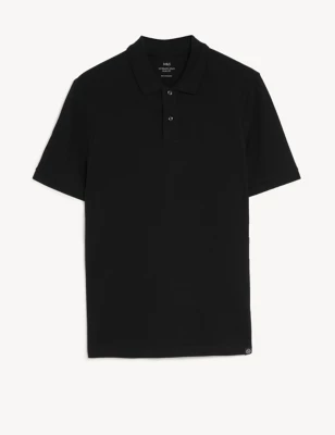 Slim Fit Pure Cotton Pique Polo Shirt
