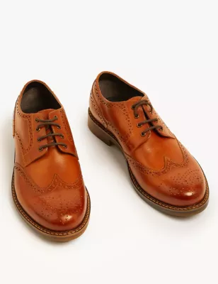 Wide Fit Leather Brogues
