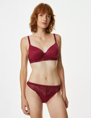 3pk Body Soft&trade; Lace Thongs