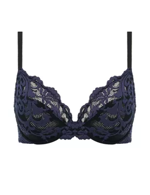 Instant Icon Floral Lace Wired Plunge Bra
