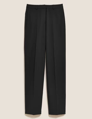 Straight Leg Trousers With Stretch