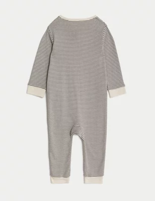 Pure Cotton Striped Sleepsuit (7lbs-1 Yrs)