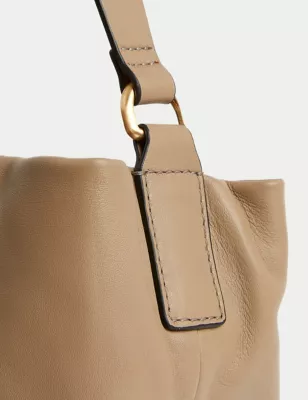 Leather Top Handle Shoulder Bag