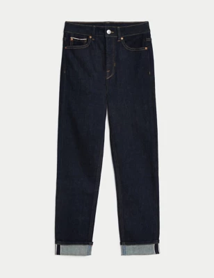 Selvedge Harper High Waisted Cigarette Jeans