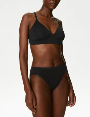 4pk Pure Cotton High Leg Knickers